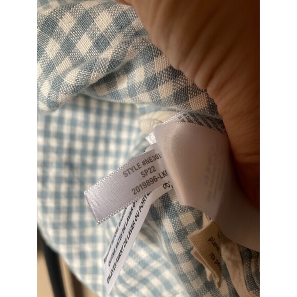 Madewell Women’s Linen Collarless Blazer in Gingham Check size S Oversized Fit - Picture 8 of 10